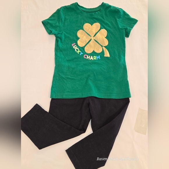 Wonder Nation Green and Black Kids Matching Set - Picture 1 of 6